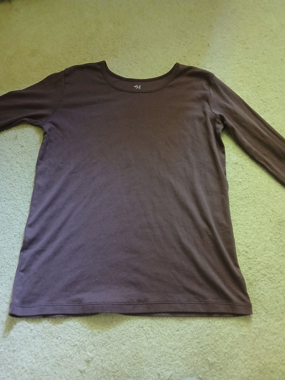 Women Long Sleeve Crewneck Top Plum Maghies Organic
